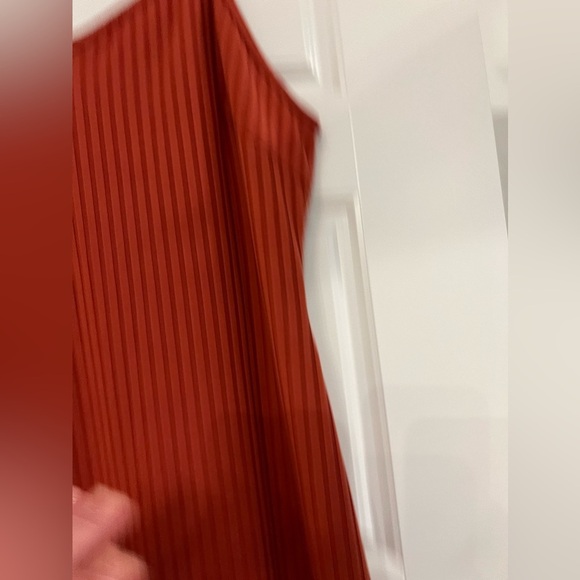 Boho Spaghetti Strap Burnt Orange Midi Dress Women’s XL - Picture 6 of 10